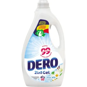 Dero 2in1 Iris Alb, lichid, 60 spălări
