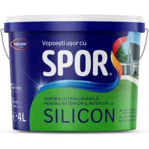 Spor cu silicon, de exterior/interior, albă