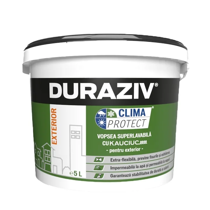 Duraziv Kauciuc, de exterior, albă