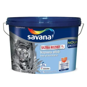 Savana Ultrarezist baie și bucătărie, de interior, antimucegai, albă