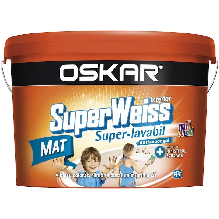 Oskar Superweiss, de interior, antimucegai, albă