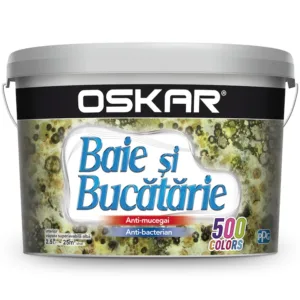 Oskar baie și bucătărie, de interior, antimucegai, albă