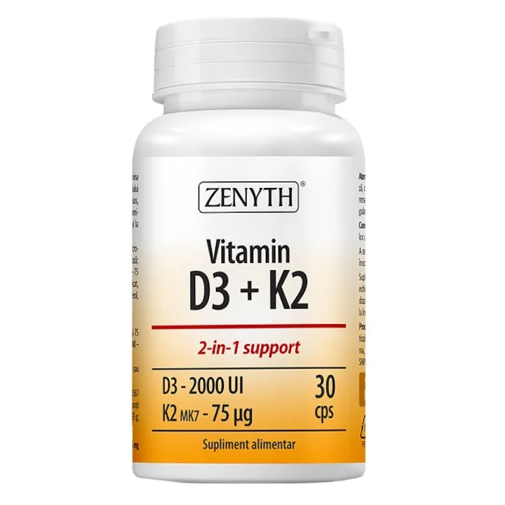 Zenyth Vitamin D3 + K2 2000 UI